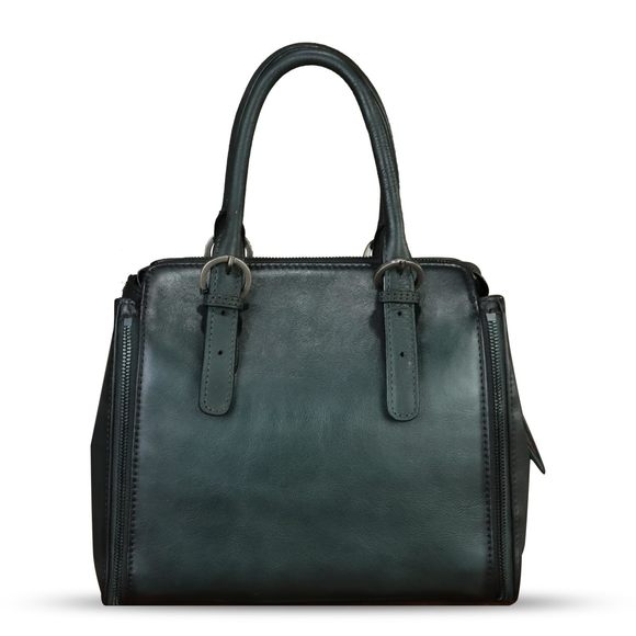 Genuine Leather Handbag Hand Painted Leather Top Handle Purse Uwu :| - Picture 7 of 7